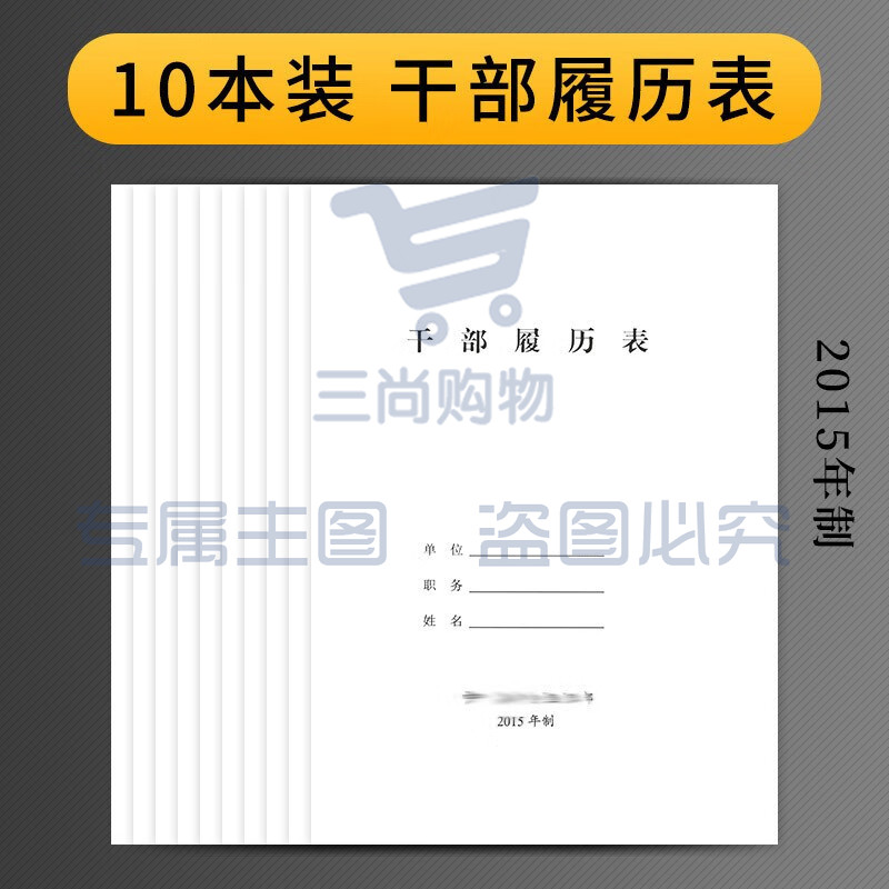 干部履历表  10本装