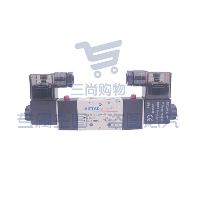 亚德客(AirTAC) 4V22008B内部先导式电磁阀,2位5通,双电控,DIN插座式