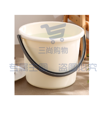 家杰优品 水桶泡脚桶拖把桶洗澡桶多用桶带提手耐用加厚塑10L带盖水桶