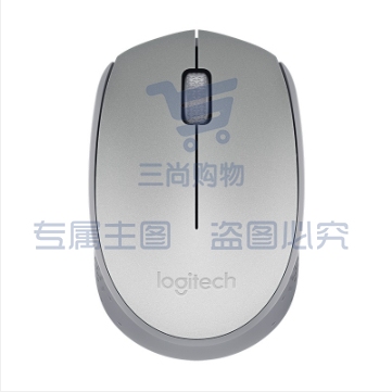 罗技 Logitech 无线鼠标 M188 带2.4G接收器-USB (银色)