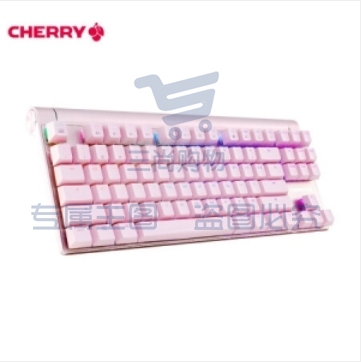 樱桃（CHERRY）MX8.0 G80-3888HXAEU-9粉 机械键盘 有线键盘 87键RGB背光 粉色 樱桃茶轴 