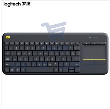 罗技（Logitech）K400 Plus 键盘 无线键盘 办公键盘 带触摸板 优联 黑色 带无线2.4G接收器