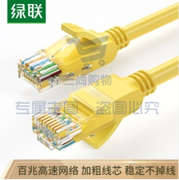 绿联（UGREEN）超五类网线 Cat5e超5类成品线 电脑宽带连接百兆网络 非屏蔽八芯8芯双绞跳线10米 30642