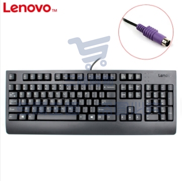 联想（lenovo）原装有线巧克力键有线商务键盘KB1701/SK8817等 PS2接口(黑色)