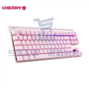 樱桃（CHERRY）MX8.0 G80-3888HYAEU-9粉 有线键盘 87键RGB背光 粉色 樱桃红轴