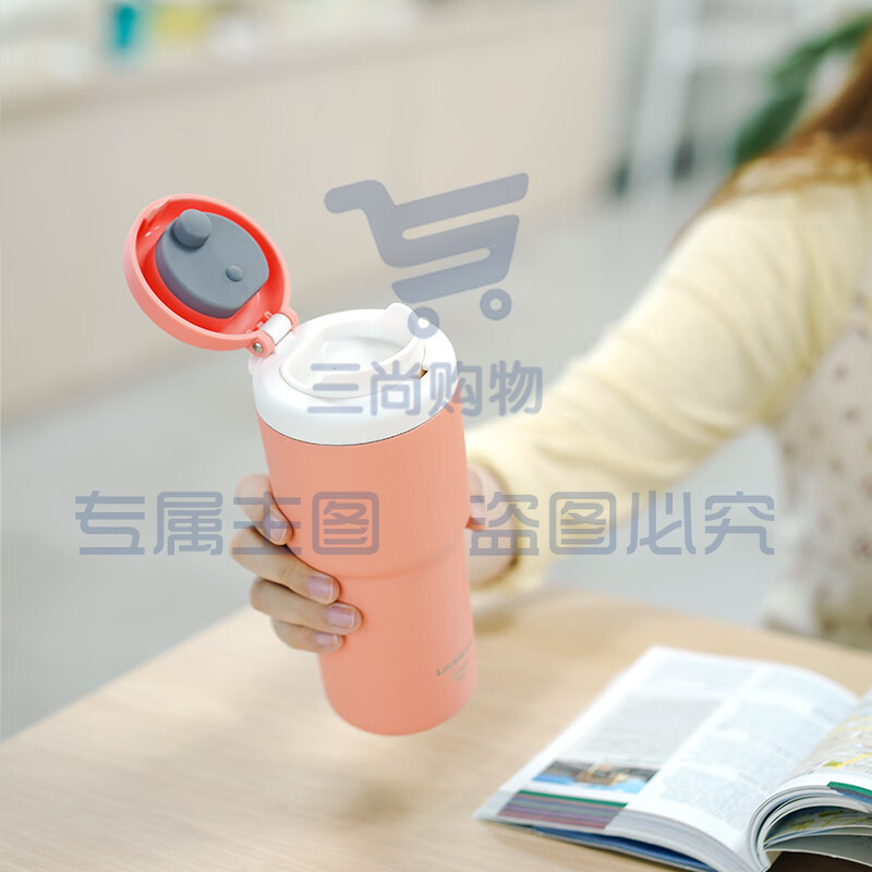 乐扣乐扣(LOCK&LOCK) 初见弹跳保温杯内胆镀钛LHC3291橘色480mL (