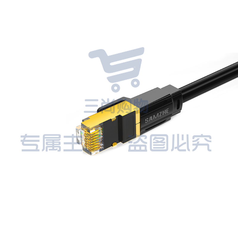 山泽(SAMZHE)八类网线 黑色3米 WX8030 (