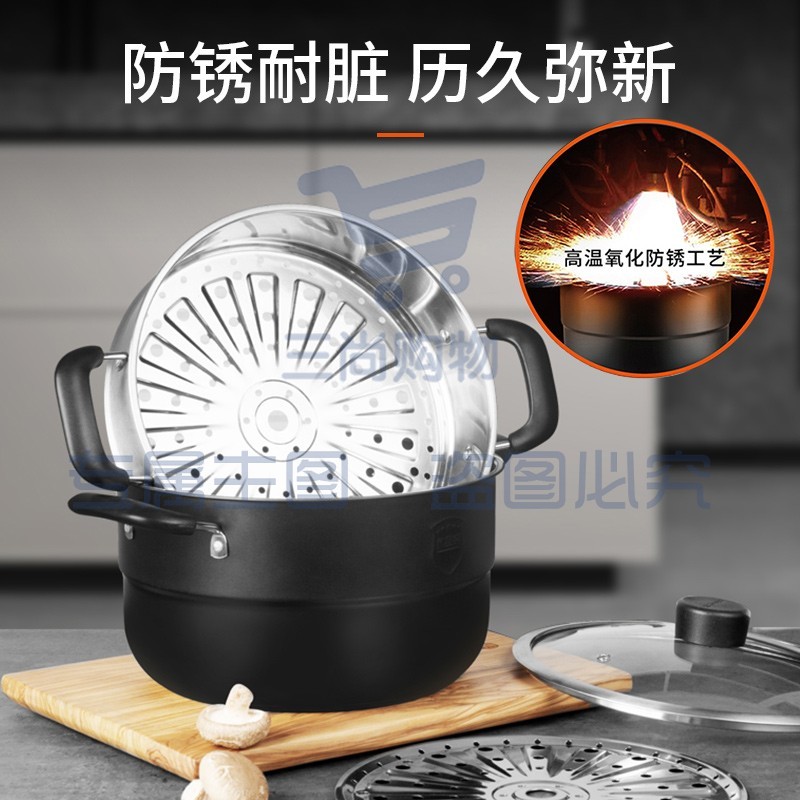 九阳(Joyoung)不锈钢双层蒸锅 Hey系列 30CM CF-ZGB3061  (