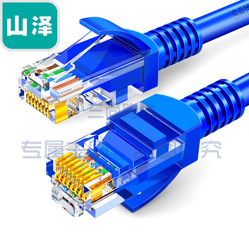 山泽(SAMZHE)SZL-6100A六类工程级网线10米 蓝色(