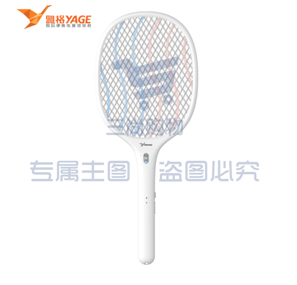 雅格 YG-D112 电蚊拍带LED照明USB充电式家用灭蚊拍灭蚊虫蚊子拍驱蚊灭蚊器苍蝇拍