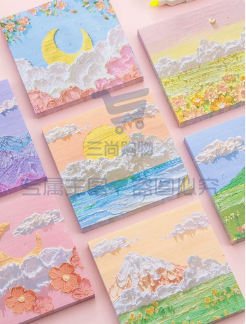 立体感油画棒便利贴高颜值12本