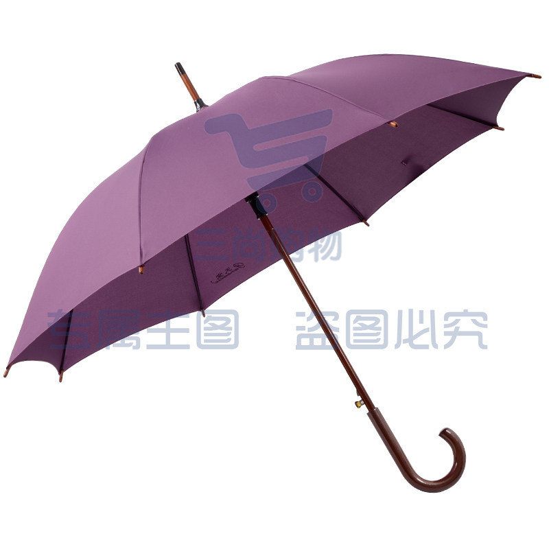 天堂伞弯柄伞木柄伞直杆伞晴雨伞长柄伞半自动伞定制广告伞印刷logo印字 118e 紫色