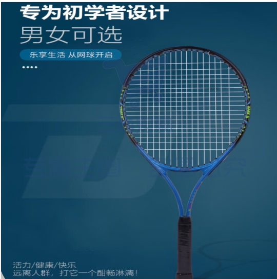 红双喜网球回弹训练器 网球拍单人带线回弹 儿童一个人打的弹力球 290蓝色
