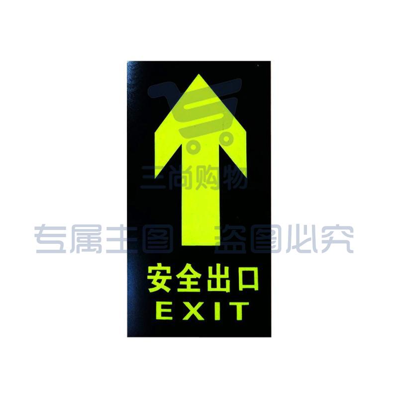 巨联(JULIAN)安全出口直箭头 长形夜光荧光自发光