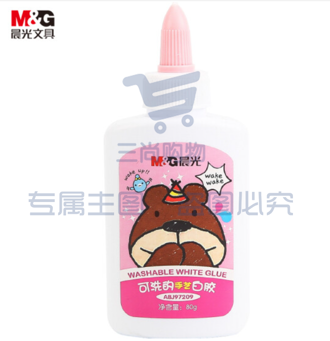 晨光(M&amp;G)文具80g可水洗学生手工DIY白胶 美术课高粘性白乳胶水 单个装(颜色随机)ABJ97209