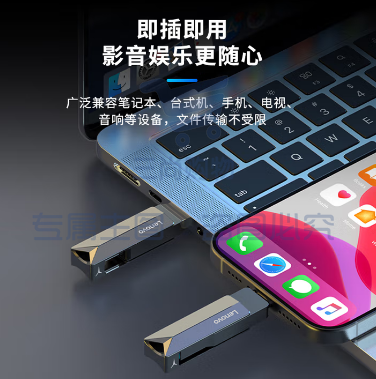 联想（Lenovo）256G 手机U盘 Type-C USB3.2 双接口旋转优盘 金属耐用 商务办公必备 Y200系列