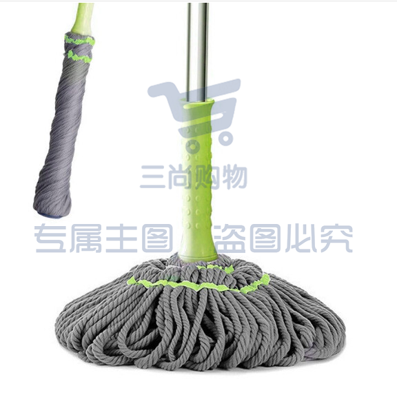 拧水纤维拖把 自拧水拖把 家庭办公室食堂用拖把 颜色随机