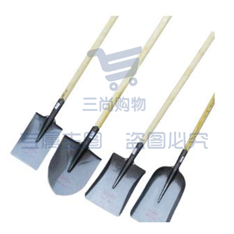铁锨 军印全钢加厚大铁锹锰钢尖方平头 农用挖土种花钢锹户外铲子