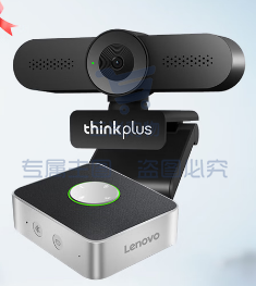 联想thinkplus摄像头套装2K超清USB免驱视频会议蓝牙全向麦克风扬声器